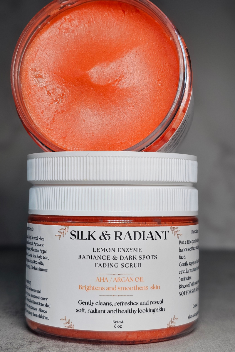 Radiance and dark spots fading scrub