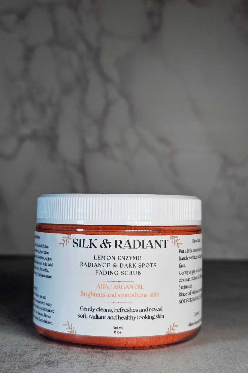 Radiance and dark spots fading scrub